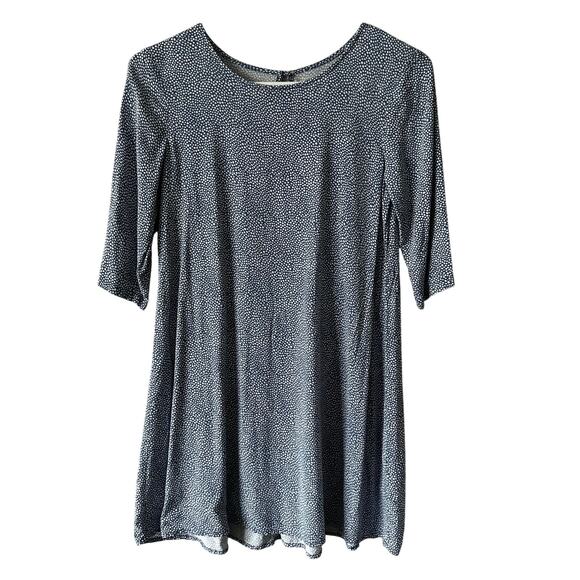 NWOT Old Navy Blue and White Patterned Smock Dress with 3/4 Sleeves sz L 10/12 - Picture 1 of 3